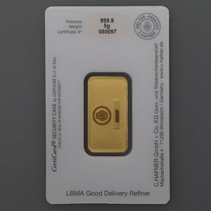 Goldbarren 5g "C.HAFNER - Prägeform" - Miniaturansicht 2