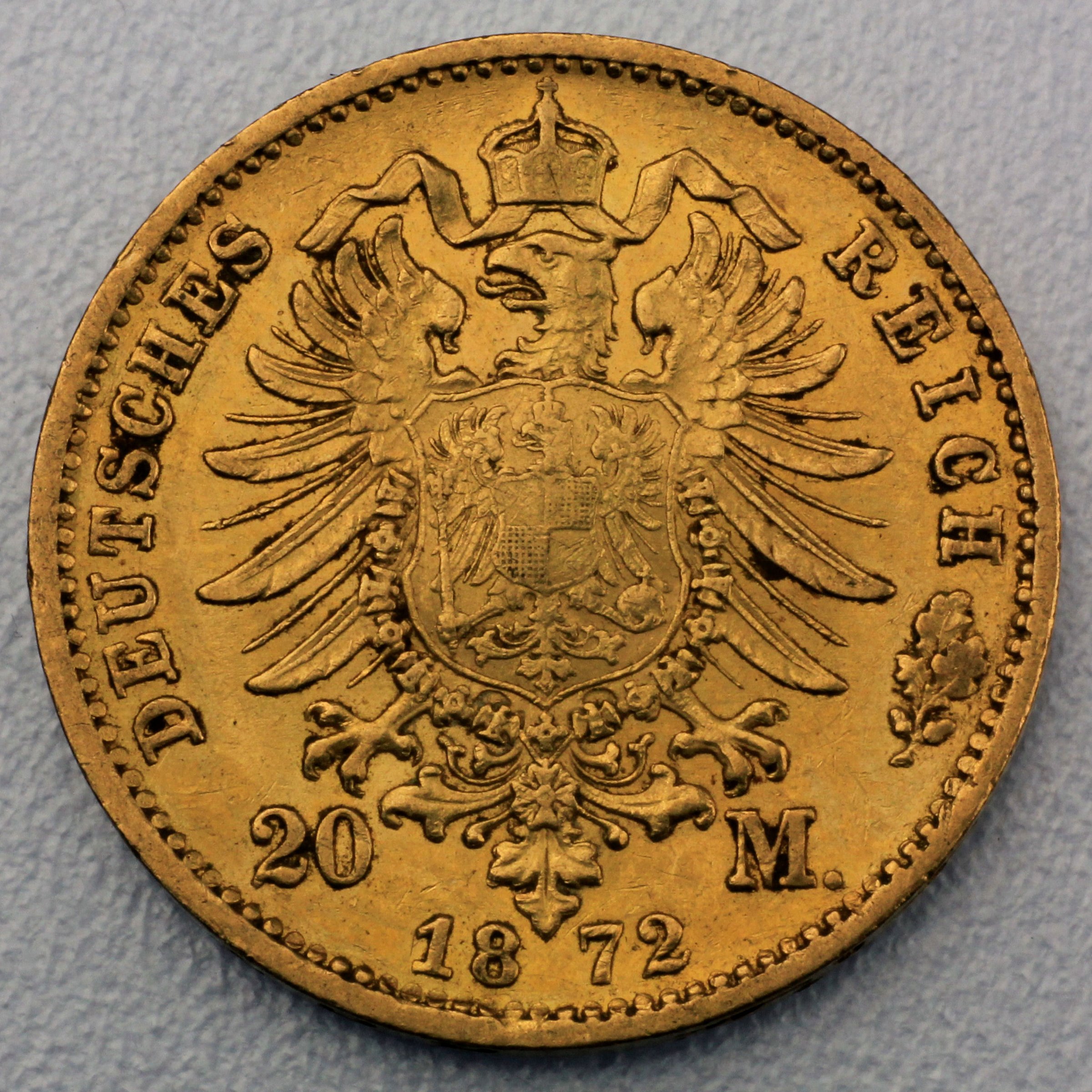 Goldmünze 20 Mark "Friedrich I." 1872-G J.184 (Baden) - Detailansicht 1