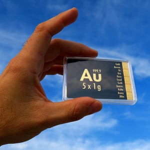 Goldtafel 5 x 1g "Au International" (Motivbox) - Miniaturansicht 3
