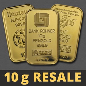 Goldbarren 10g "Resale" (div. Hersteller) - Miniaturansicht 1