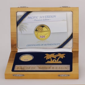 Goldmünze 1oz "Pacific Sovereign" 2012 (koloriert) Premium Edition (Fidschi) - Hauptansicht