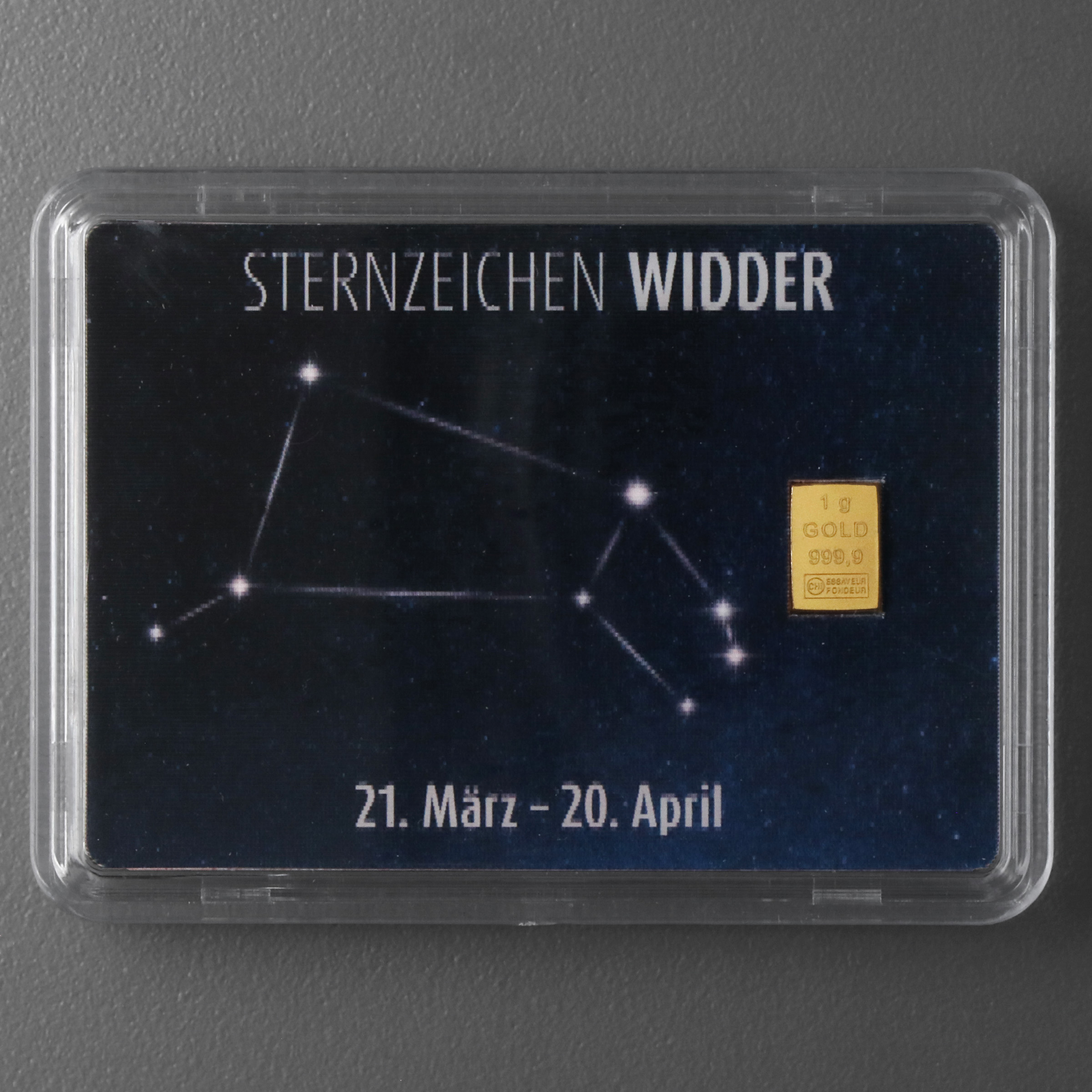 Goldbarren 1g "Sternzeichen: Widder" (Flip) - Detailansicht 2