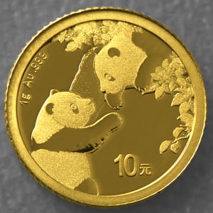 Goldmünze 1g "Panda" 2023 (China) - Hauptansicht