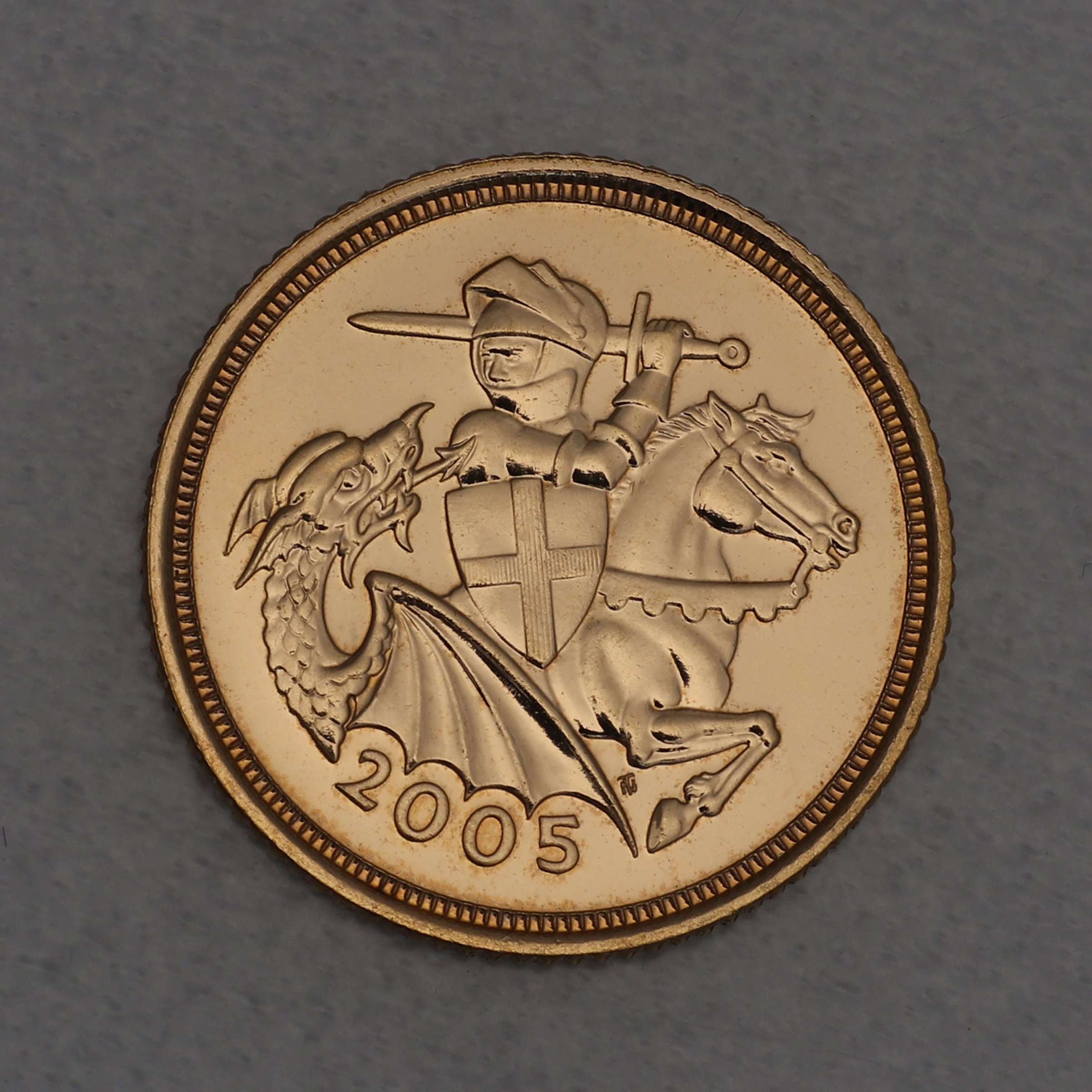 Goldmünze 5 Sovereign "Elizabeth II." 2005 (Großbritannien) - Hauptansicht