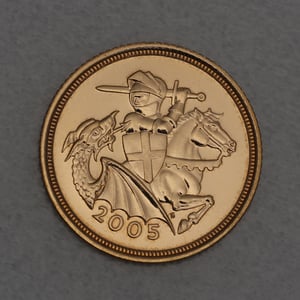 Goldmünze 5 Sovereign "Elizabeth II." 2005 (Großbritannien) - Hauptansicht