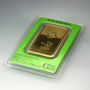 Goldbarren 100g "Green Gold" VALCAMBI (999,9 Au) - Miniaturansicht 5