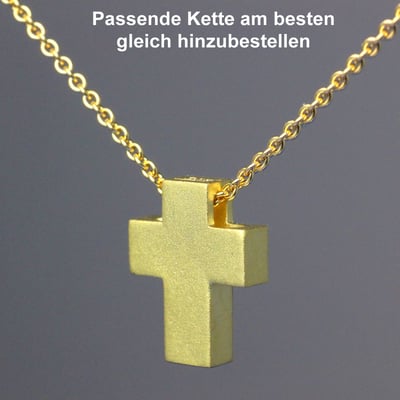 Goldanhänger "Kreuz aus Elbegold" (Naturgold) - Miniaturansicht 6