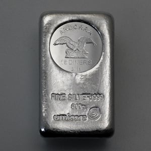 Münzbarren 500g "Andorra/UMICORE" (999 Ag) - Miniaturansicht 1