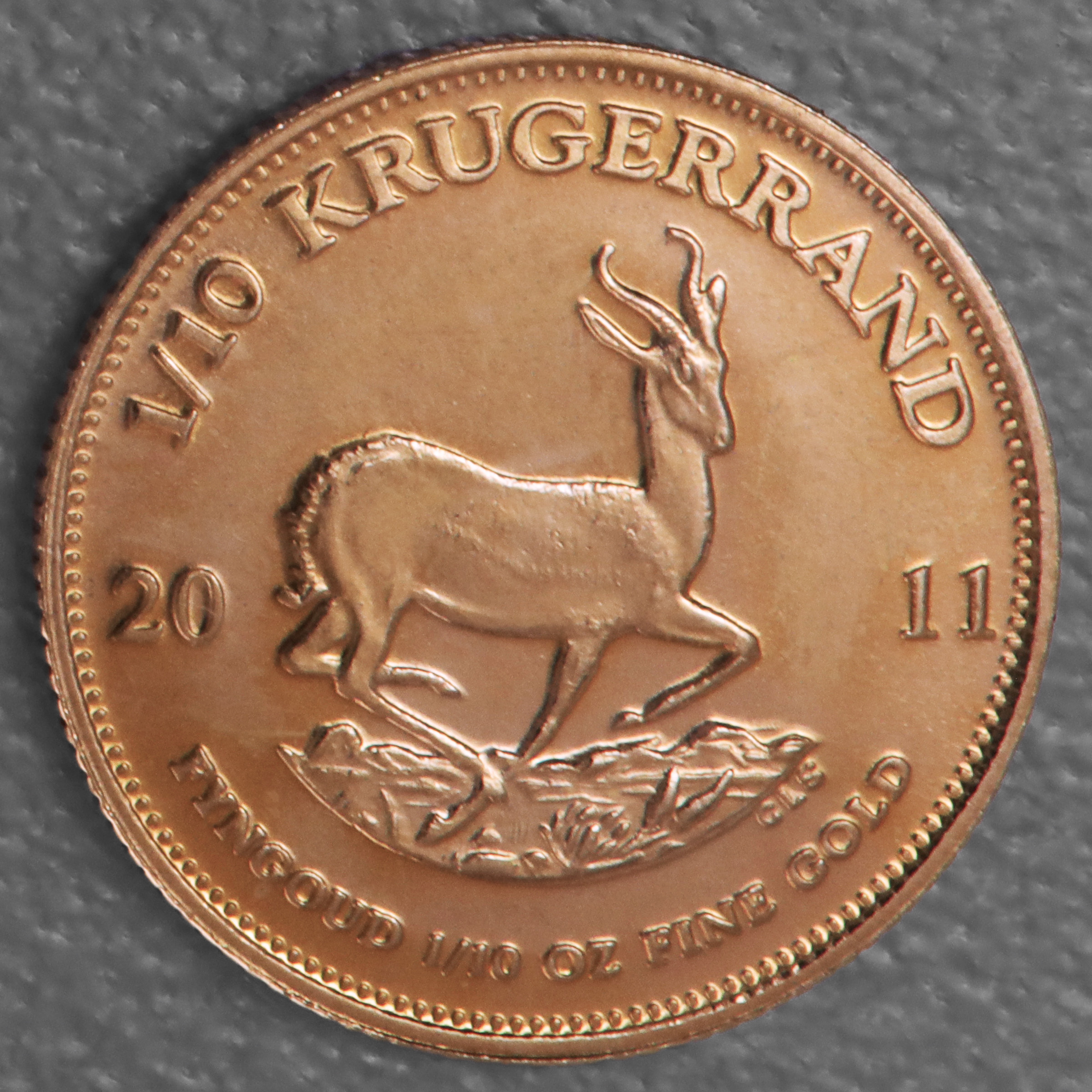 Goldmünze 1/10oz "Krügerrand" 2011 (Südafrika) - Hauptansicht