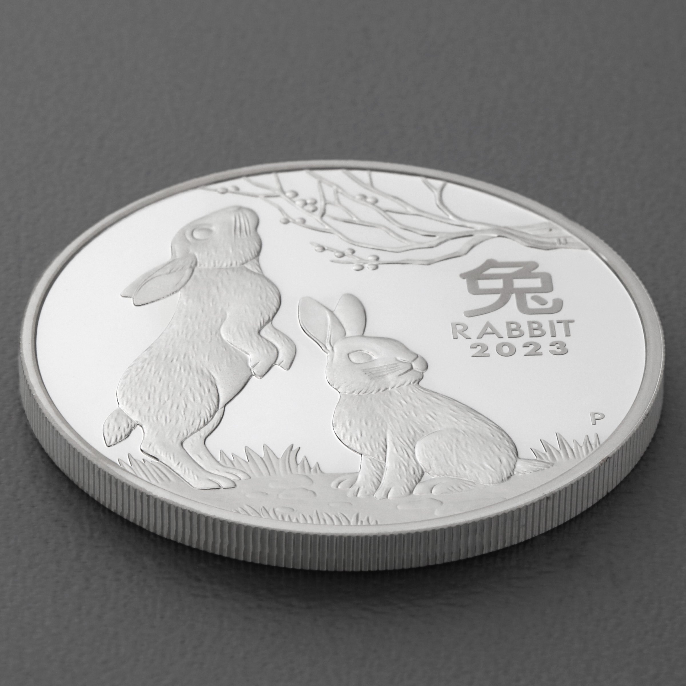 Silbermünzen 1oz "Hase" 2023 (PP/kol./vergoldet) Set 3-teilig Year of the Rabbit (Australien) - Detailansicht 3