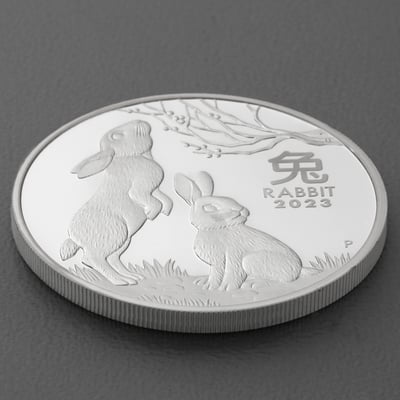 Silbermünzen 1oz "Hase" 2023 (PP/kol./vergoldet) Set 3-teilig Year of the Rabbit (Australien) - Miniaturansicht 4