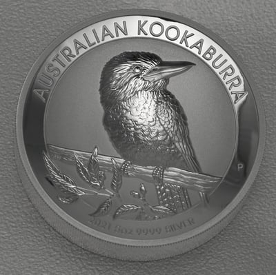 Silbermünze 5oz "Kookaburra" 2021 (Incused) (Australien) - Miniaturansicht 1