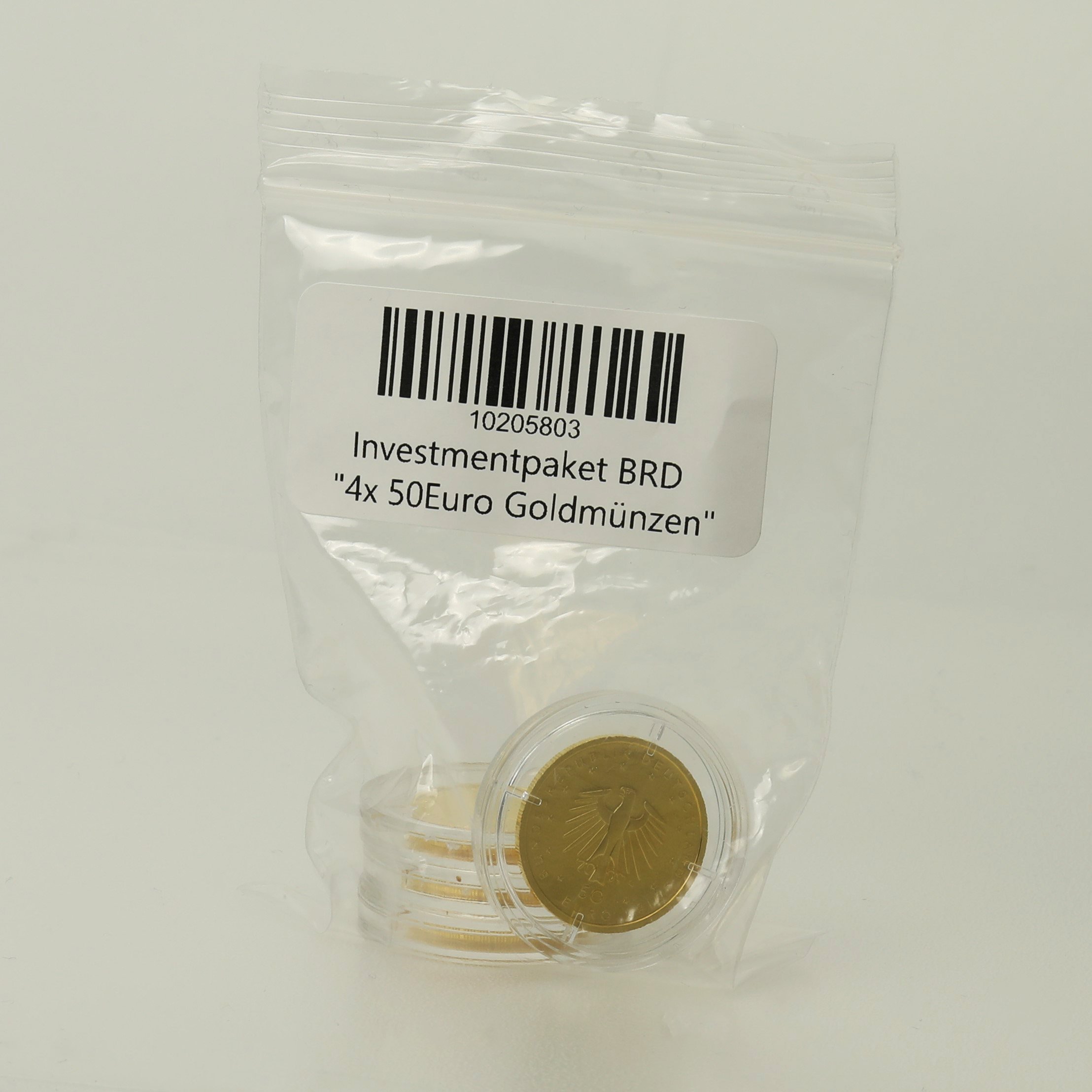 Investmentpaket BRD "4x 50 Euro Goldmünzen" - Hauptansicht