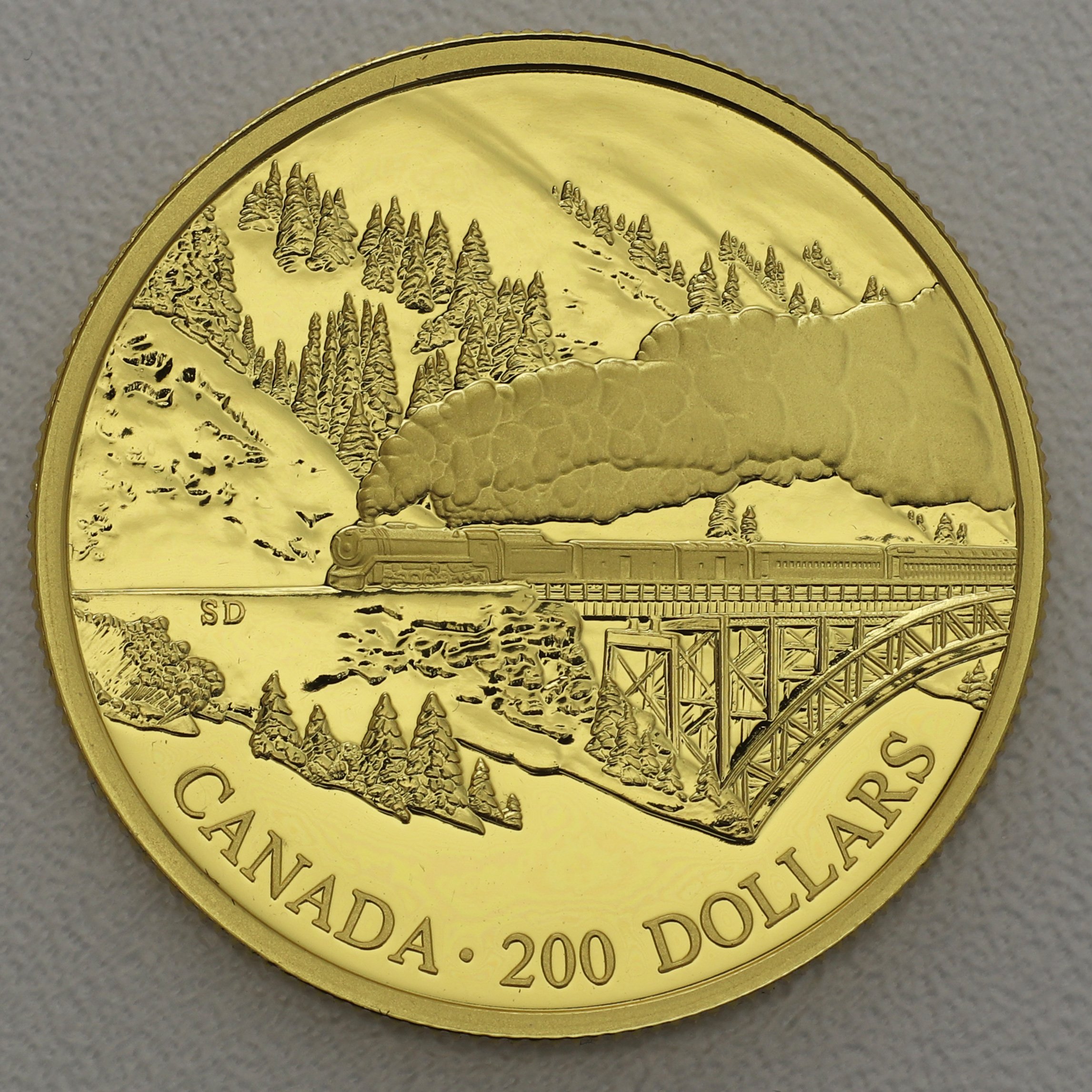 Goldmünze 200 Dollar "Transcontinental Railway" 1996 (Kanada) - Hauptansicht