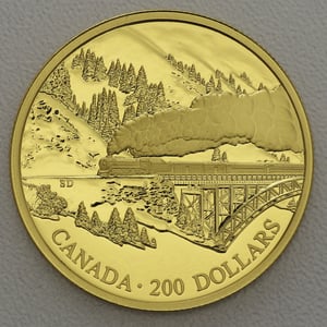 Goldmünze 200 Dollar "Transcontinental Railway" 1996 (Kanada) - Hauptansicht