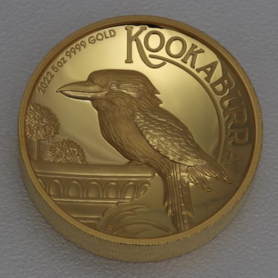 Goldmünze 5oz "Kookaburra" 2022 (PP/HR) (Australien) - Miniaturansicht 1