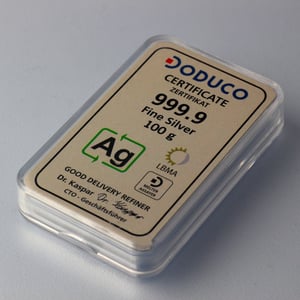Silberbarren 100g Doduco in Kapsel - Miniaturansicht 3