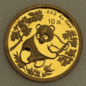 Goldmünze 1/10oz "Panda" 1992 (China) - Hauptansicht
