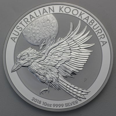 Silbermünze 10oz "Kookaburra" 2018 (Australien) - Miniaturansicht 1