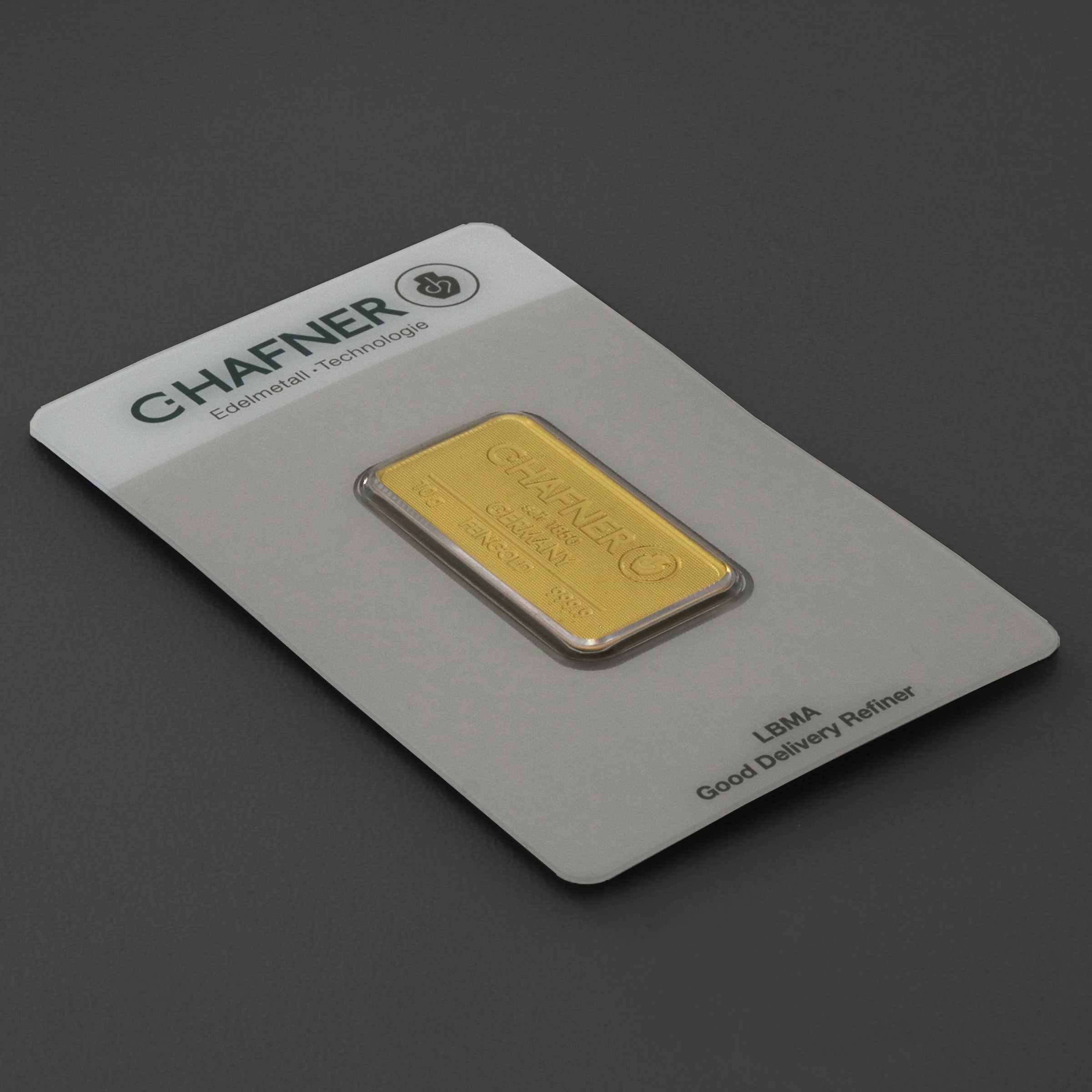 Goldbarren 10g "C.HAFNER - Prägeform" - Detailansicht 2
