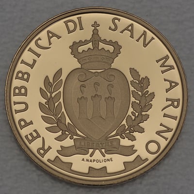 Goldmünze 20 Euro "Castello di Serravalle" 2013 (PP) Architektonische Elemente (San Marino) - Miniaturansicht 2