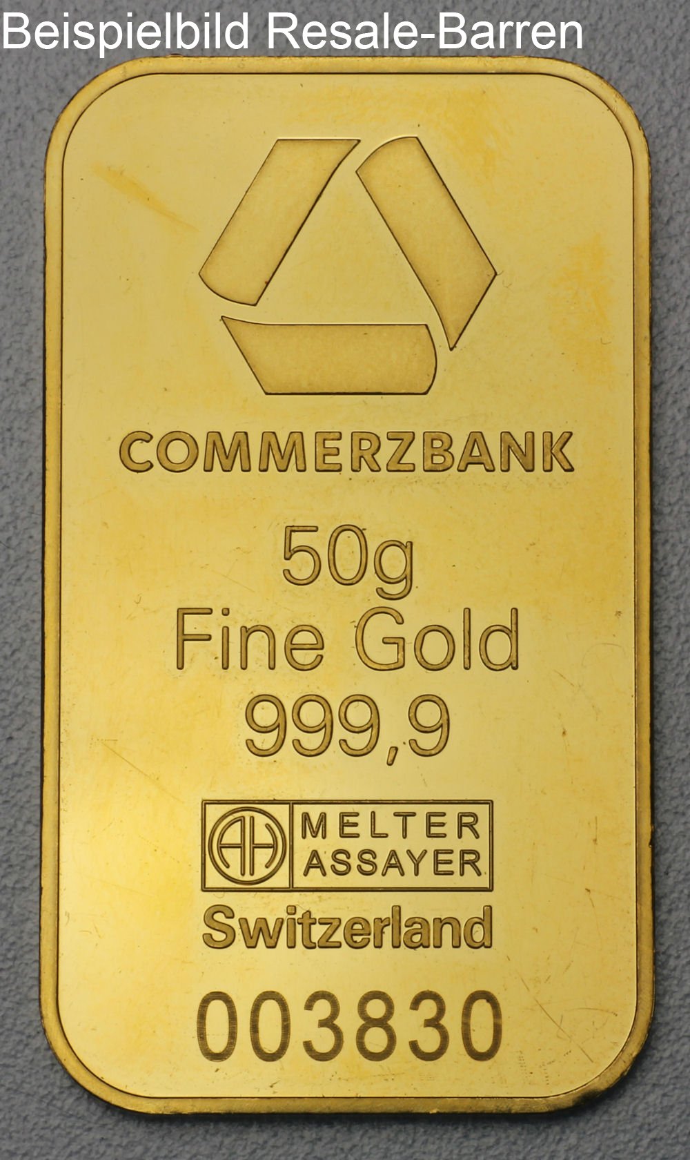 Goldbarren 50g "Resale" (div. Hersteller) - Detailansicht 1
