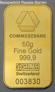 Goldbarren 50g "Resale" (div. Hersteller) - Miniaturansicht 2