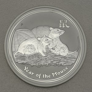 Silbermünze 2oz "Maus" 2008 Lunar II – Year of the Mouse 19% (Australien) - Miniaturansicht 1