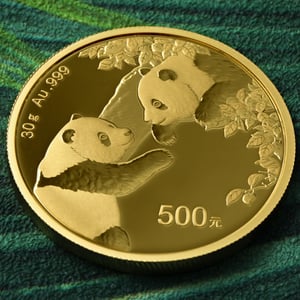 Goldmünze 30g "Panda" 2023 (China) - Miniaturansicht 5