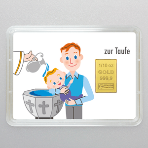 Goldbarren 1/10oz "Zur Taufe/Alles Gute" (Flip) - Hauptansicht