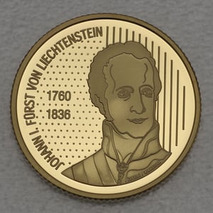 Goldmünze 50 Franken "200 Jahre Souveränität" 2006 Fürst Johann I. / 1760-1836 (Liechtenstein) - Hauptansicht