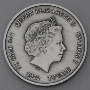 Silbermünze 1oz "Aphrodite 2022" (AF) Gods of Olympus (Tuvalu) - Miniaturansicht 2