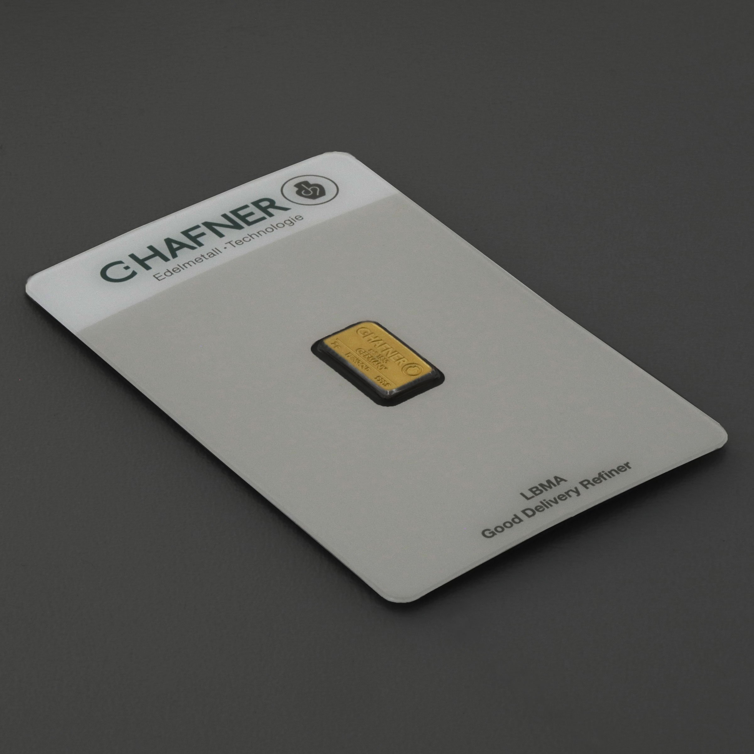 Goldbarren 2g "C.HAFNER - Prägeform" - Detailansicht 2