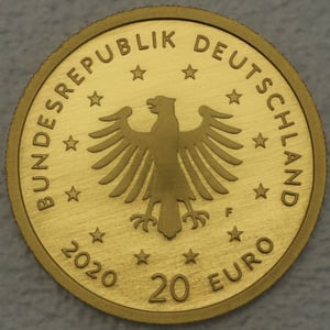 Goldmünze 20 Euro "Weißstorch" 2020 Heimische Vögel (Deutschland) - Miniaturansicht 2
