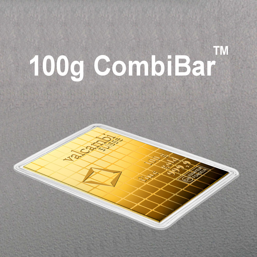 Goldtafel VALCAMBI (100x 1g Au) "CombiBar" - Detailansicht 3