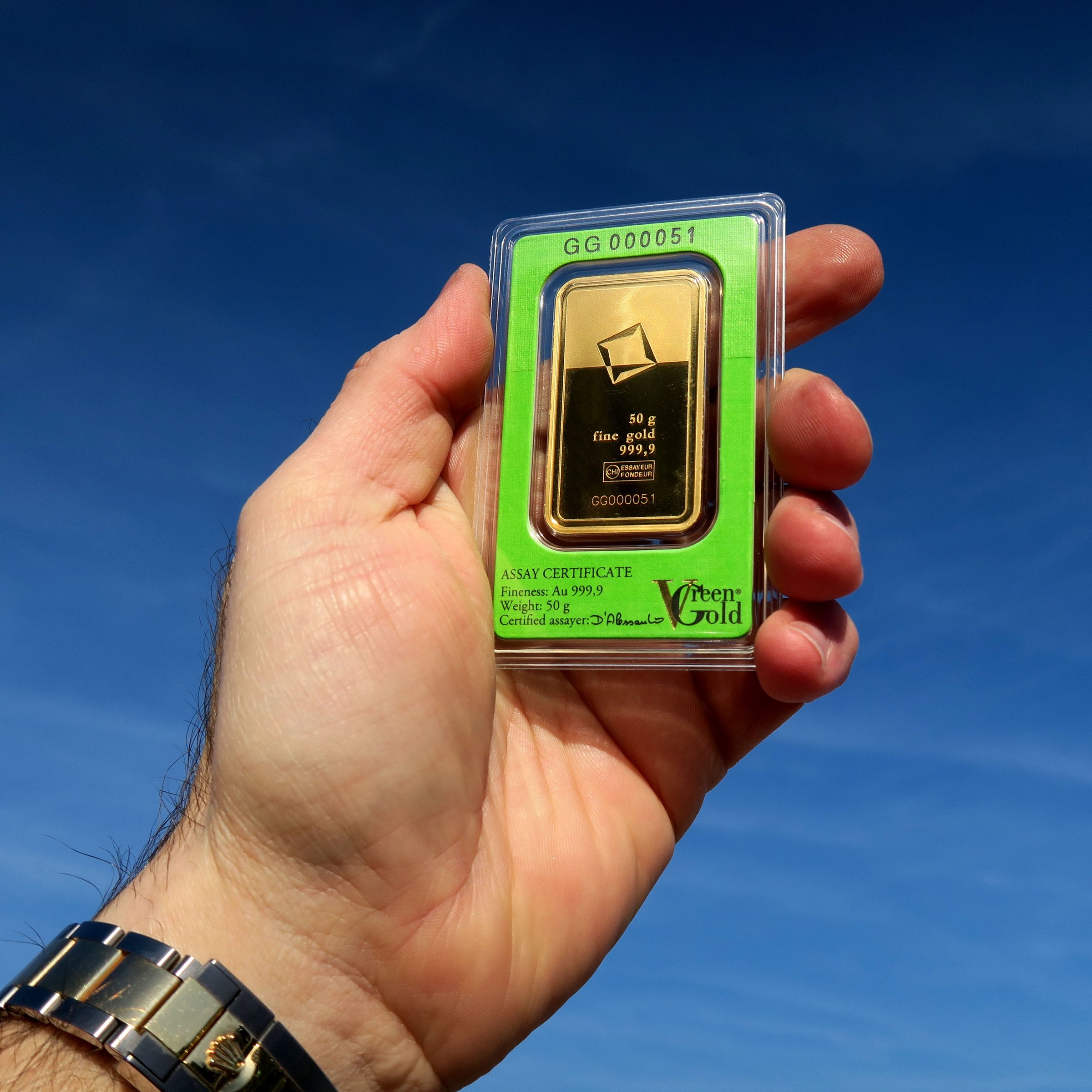 Goldbarren 50g "Green Gold" VALCAMBI (999,9 Au) - Detailansicht 6