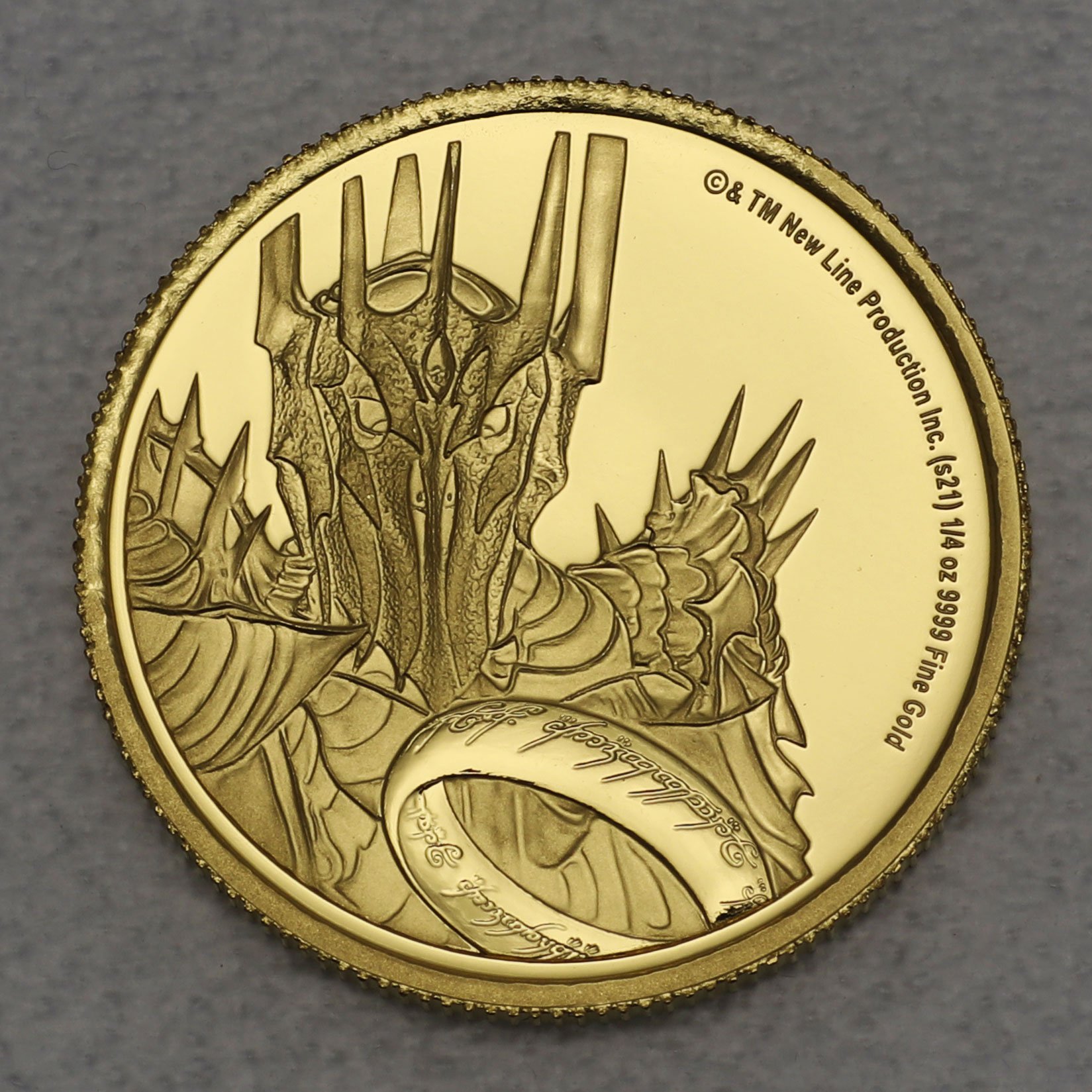 Goldmünze 1/4oz "Sauron" 2021 (PP) Herr der Ringe (Niue) - Hauptansicht