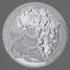 Silbermünze 1oz "Nilkrokodil" 2023 African Ounce 19% (Ruanda) - Hauptansicht