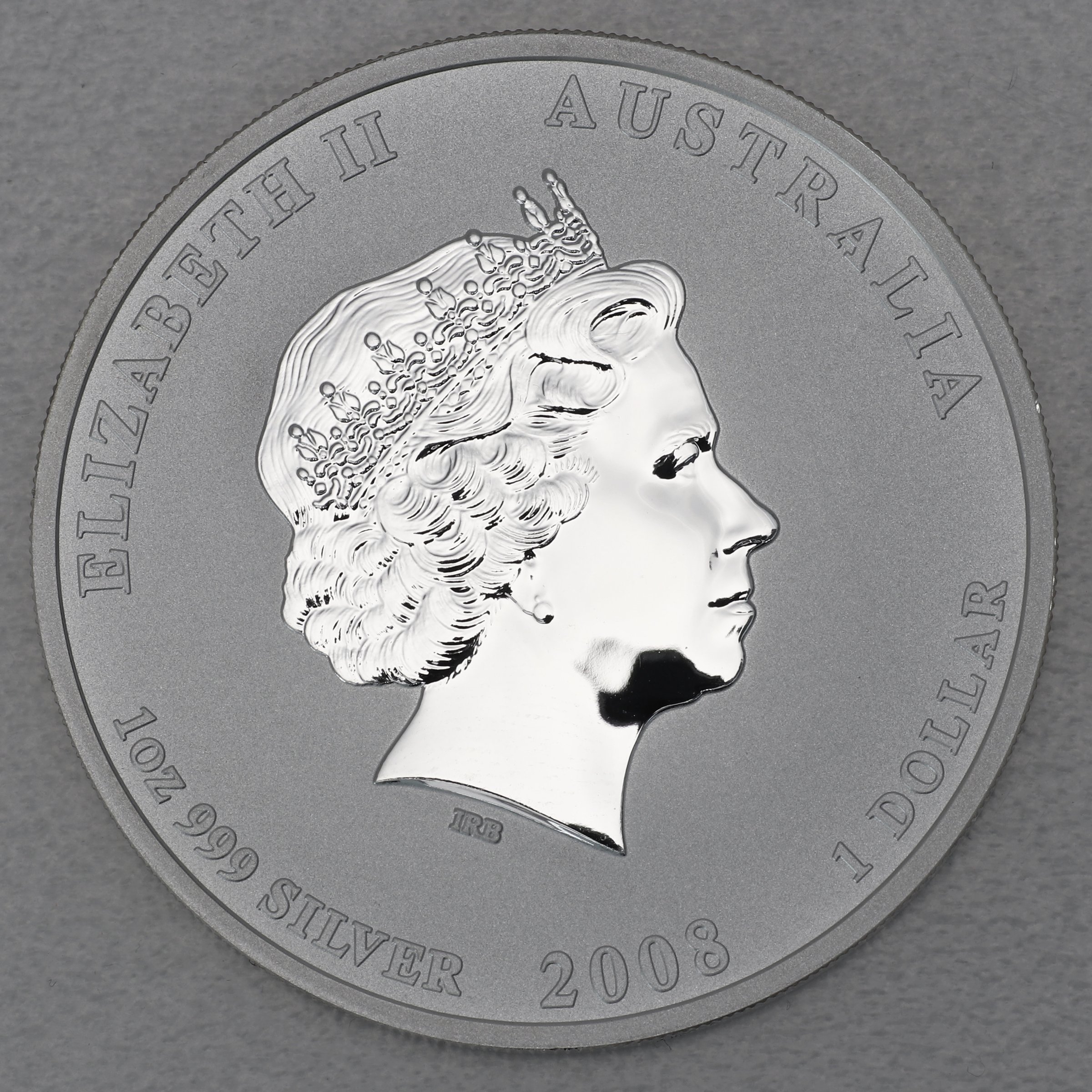 Silbermünze 1oz "Maus" 2008 (vergoldet) Lunar II – Year of the Mouse (Australien) - Detailansicht 1
