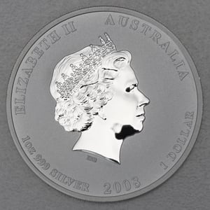 Silbermünze 1oz "Maus" 2008 (vergoldet) Lunar II – Year of the Mouse (Australien) - Miniaturansicht 2