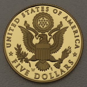 Goldmünze 5 Dollar "Bald Eagle" 2008 (PP) (USA) - Miniaturansicht 2