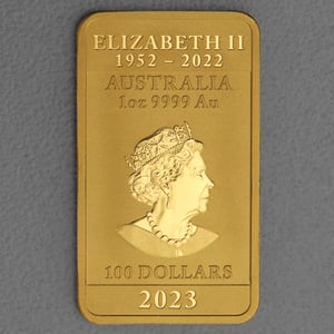 Gold Münzbarren 1oz "Rectangular Dragon" 2023 (Australien) - Miniaturansicht 2