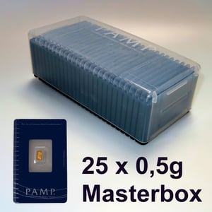 Goldbarren (25x 0,5g) "Fortuna" PAMP, Masterbox - Hauptansicht