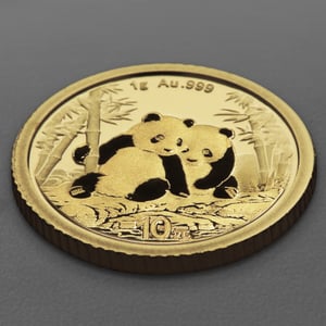 Goldmünze 1g "Panda" 2026 (China) - Miniaturansicht 3