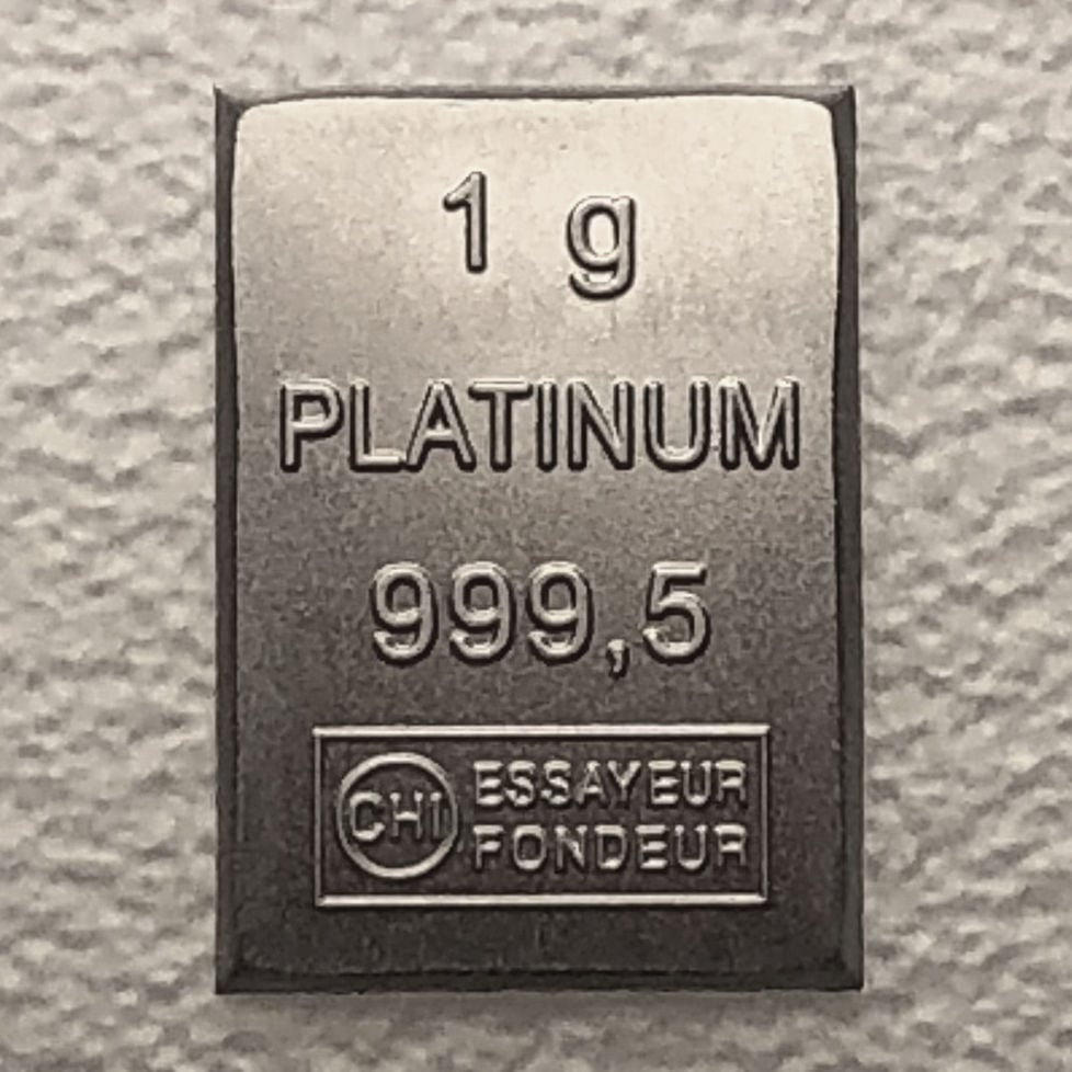 Platinbarren 1g CombiBar - Hauptansicht
