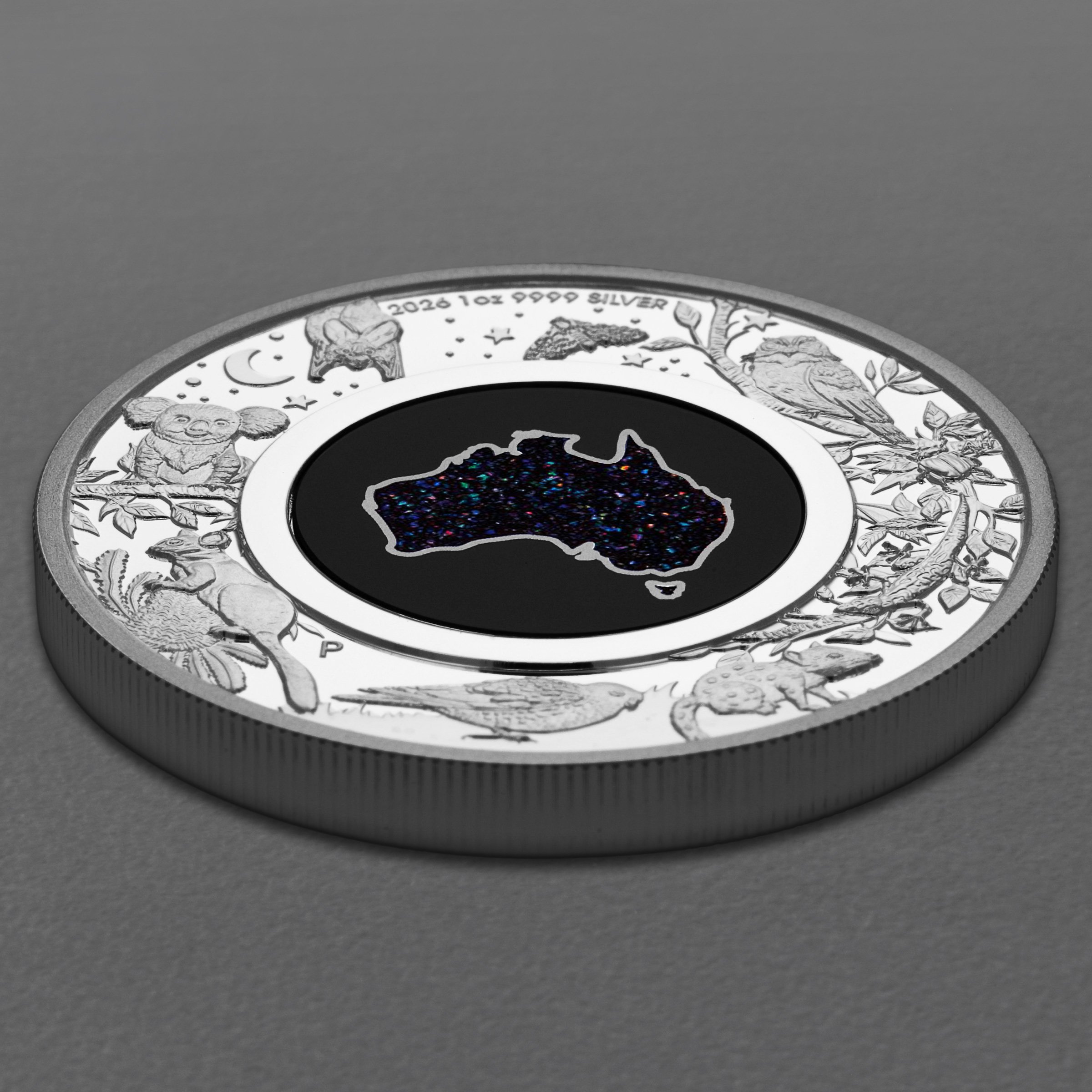 Silbermünze 1oz "Matrix-Opal" 2026 (PP) Great Southern Land – Nocturnal (Australien) - Detailansicht 2