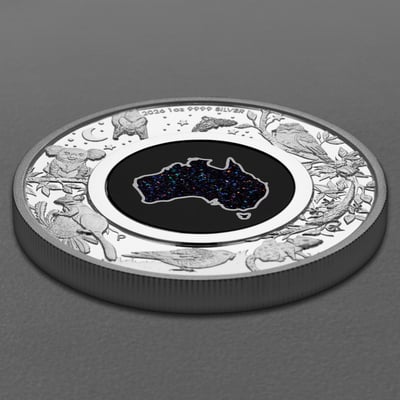Silbermünze 1oz "Matrix-Opal" 2026 (PP) Great Southern Land – Nocturnal (Australien) - Miniaturansicht 3