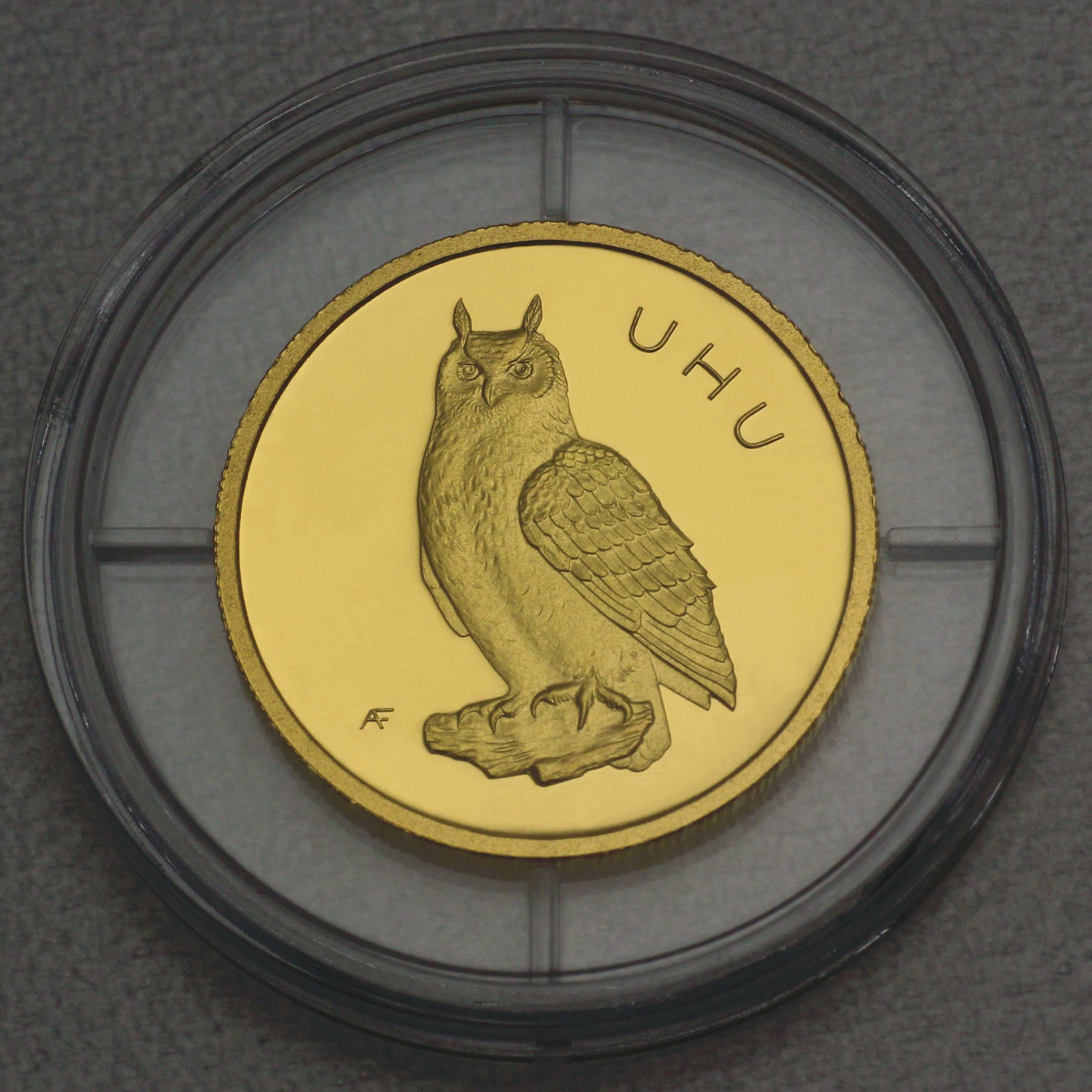 Goldmünze 20 Euro "Uhu" 2018 Heimische Vögel (Deutschland) - Detailansicht 2
