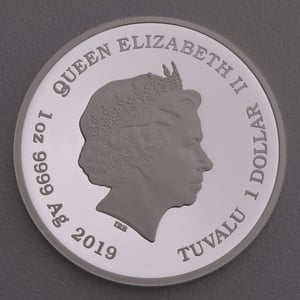 Silbermünze 1oz "Bart Simpson" 2019 (koloriert) The Simpsons (Tuvalu) - Miniaturansicht 2