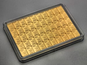 Goldtafel VALCAMBI (50x 1g Au CombiBar) - "Resale" - Miniaturansicht 3